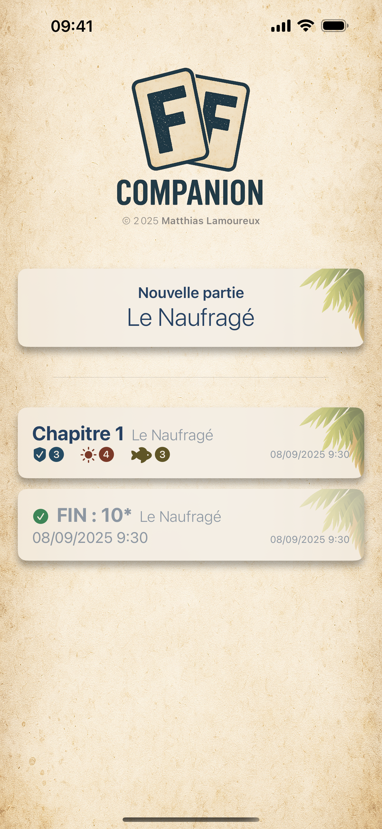 Capture écran accueil